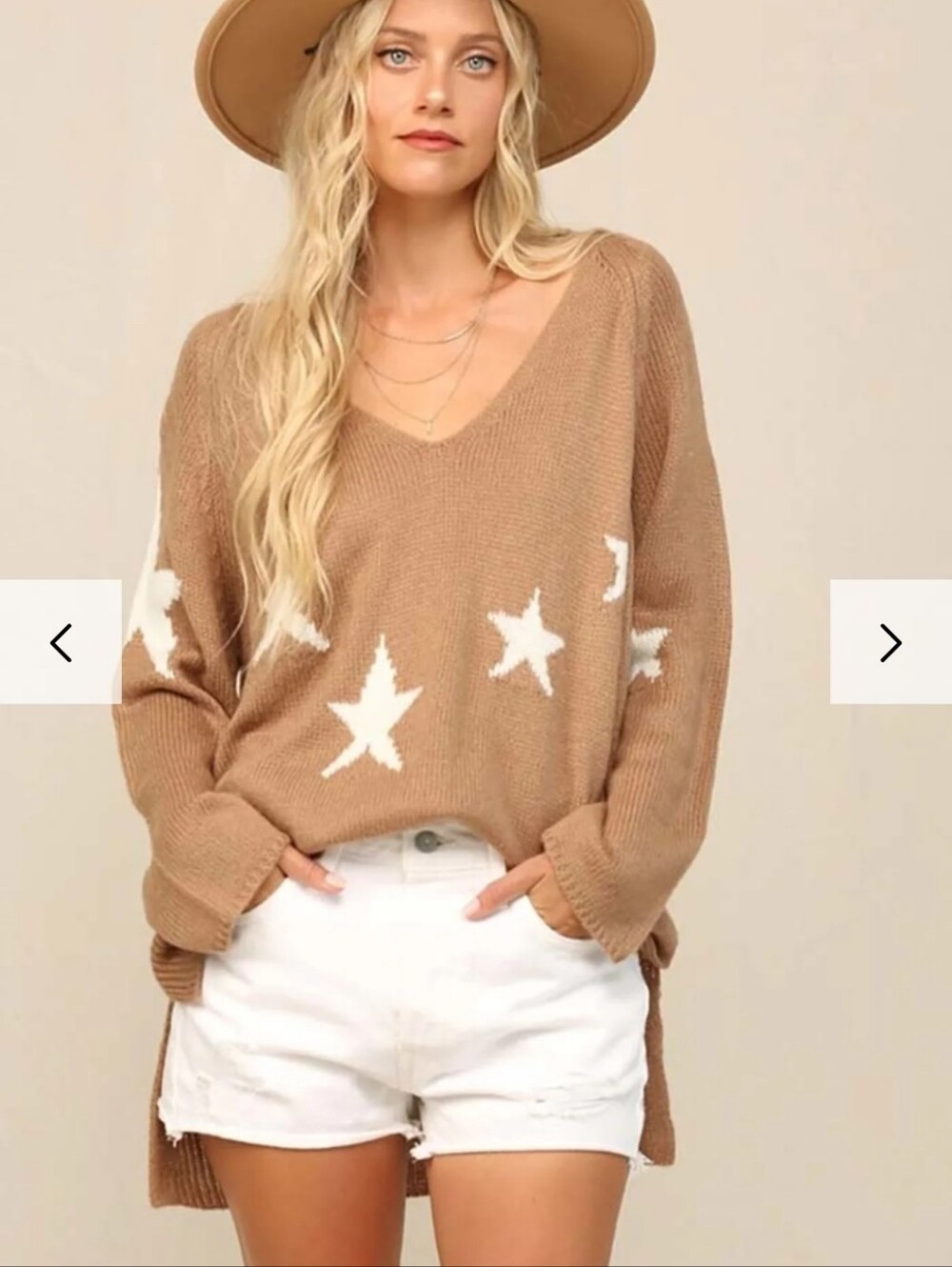 Three Bird Nest, Shining Nights Starry V-Neck Sweater